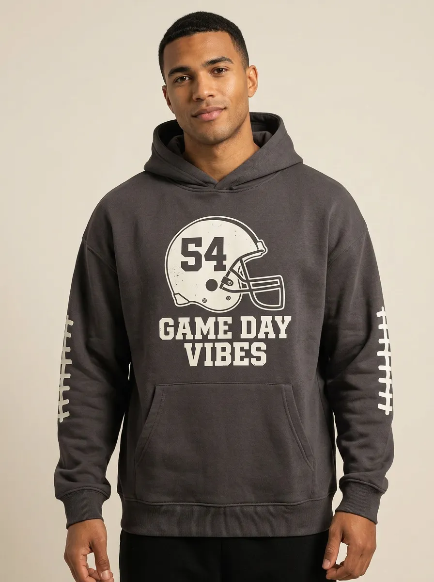 Men's Football Lover Helmet Game Day Vibes Hoodie