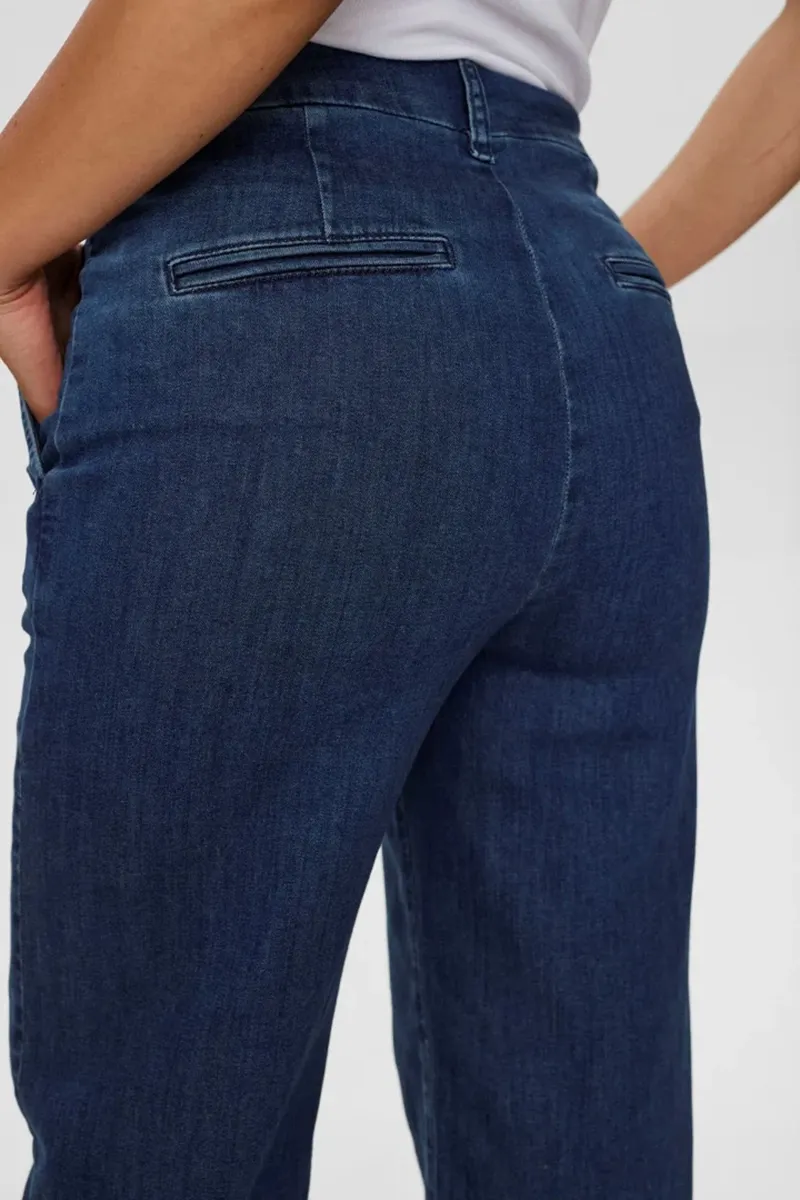 Casual Straight Leg Denim Trousers