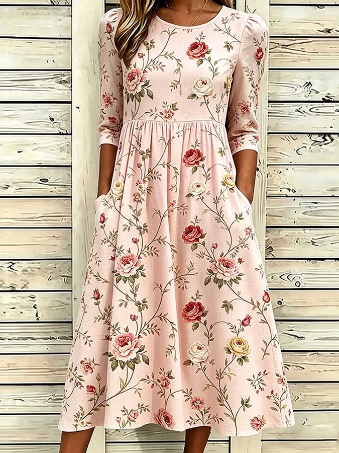 Women's floral printed casual dress