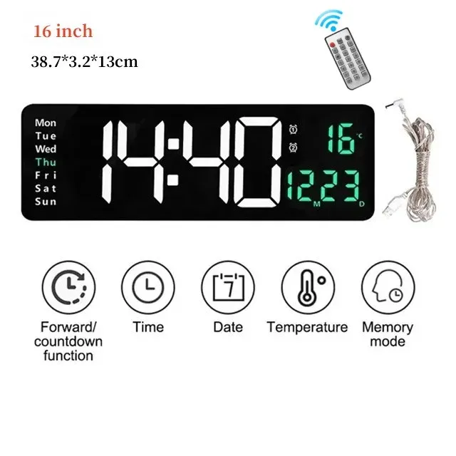 Digital Wall-Mounted Alarms Clocks