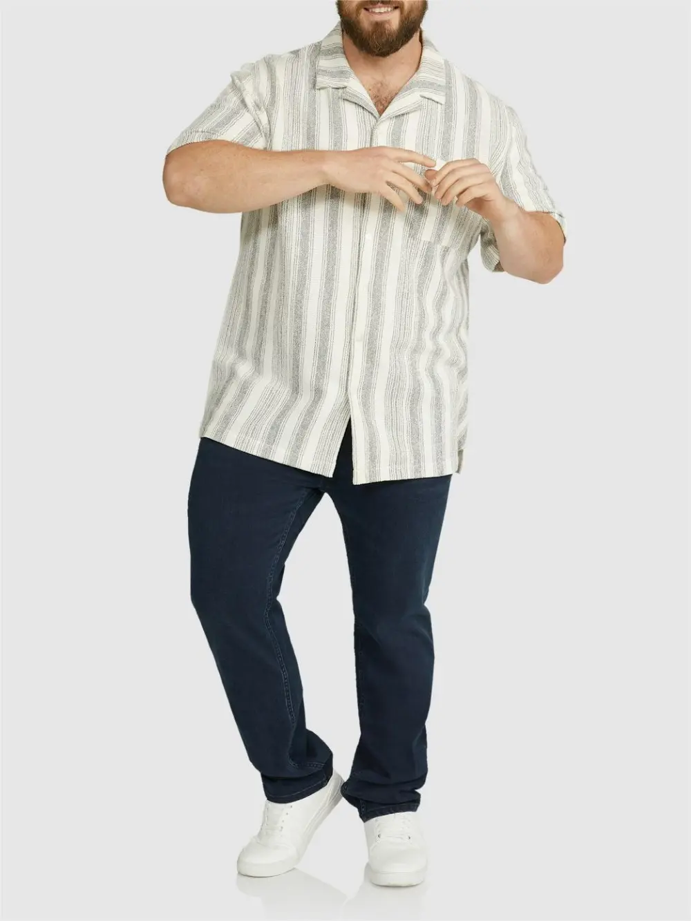 Men's Comfortable Striped Short Sleeve Shirts