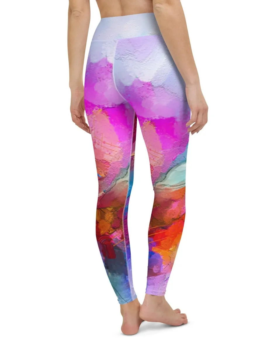 Contrast Color Print Leggings
