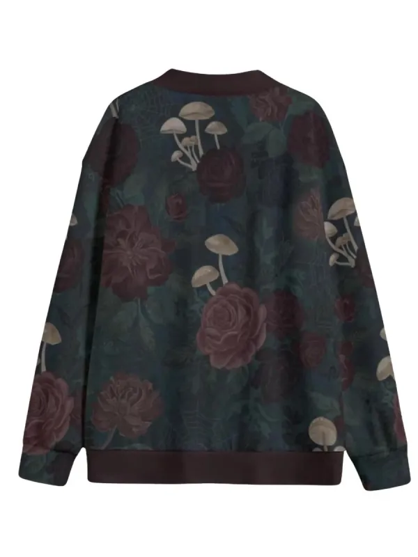 Dark Rose Mushroom Cardigan