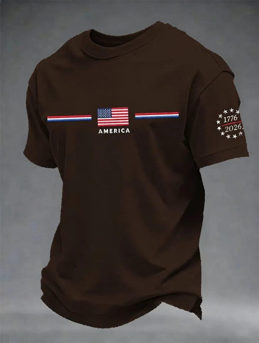 Men's Casual Printed Short-Sleeve T-Shirt