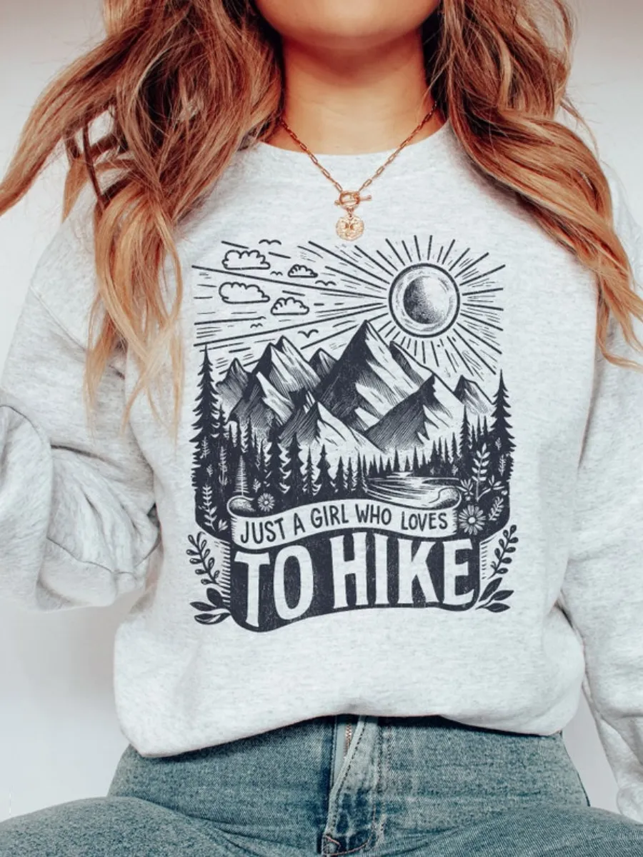 Mountain Hike Printed Sweatshirt