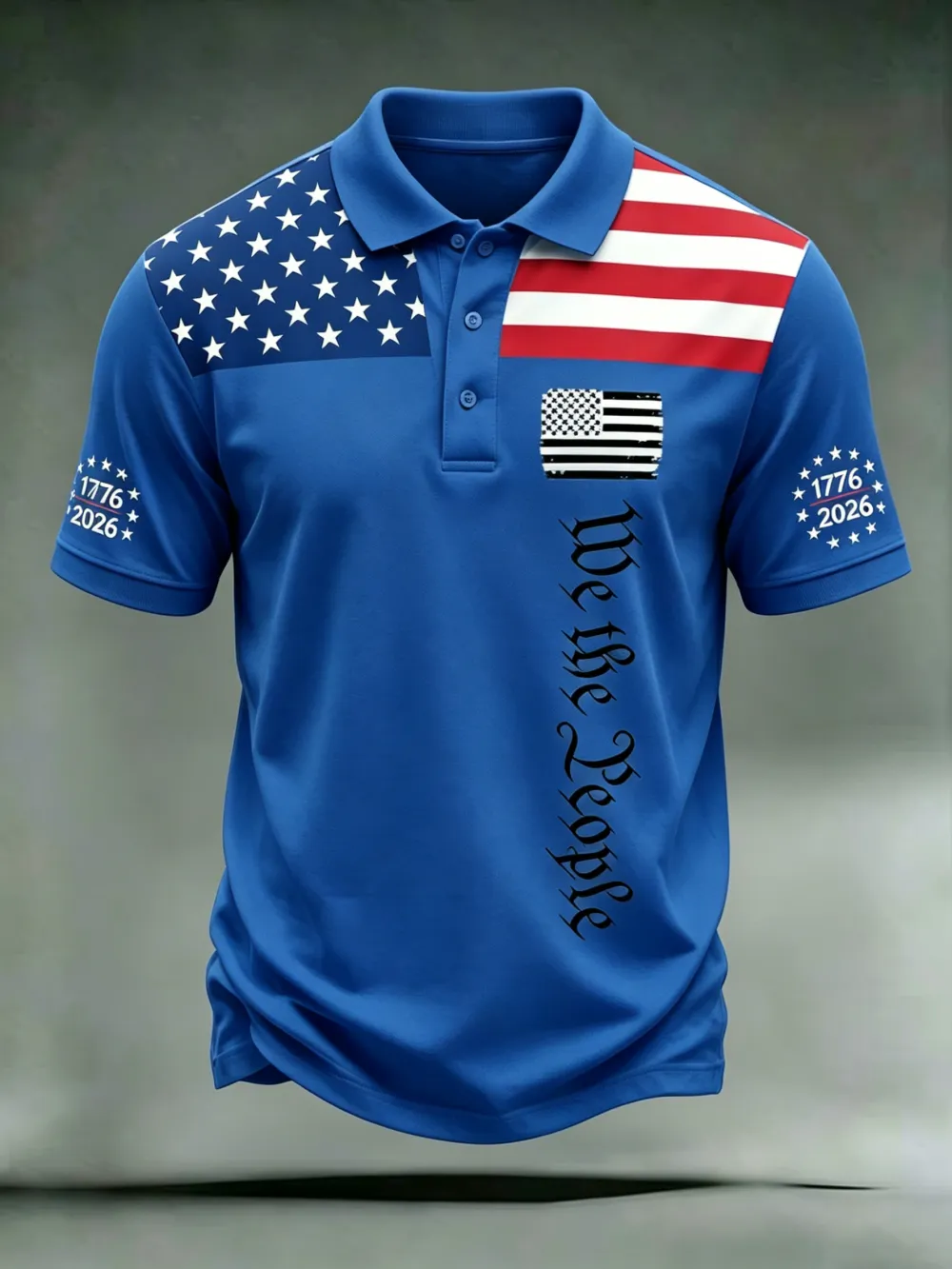 Men'S Casual 250Th Anniversary Celebration Of The Founding Of The United States Independence Day Personalized Printed Polo Shirt