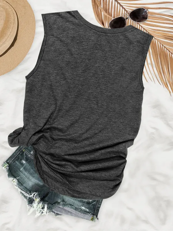 Bunny Silhouette Print Women's Tank Top