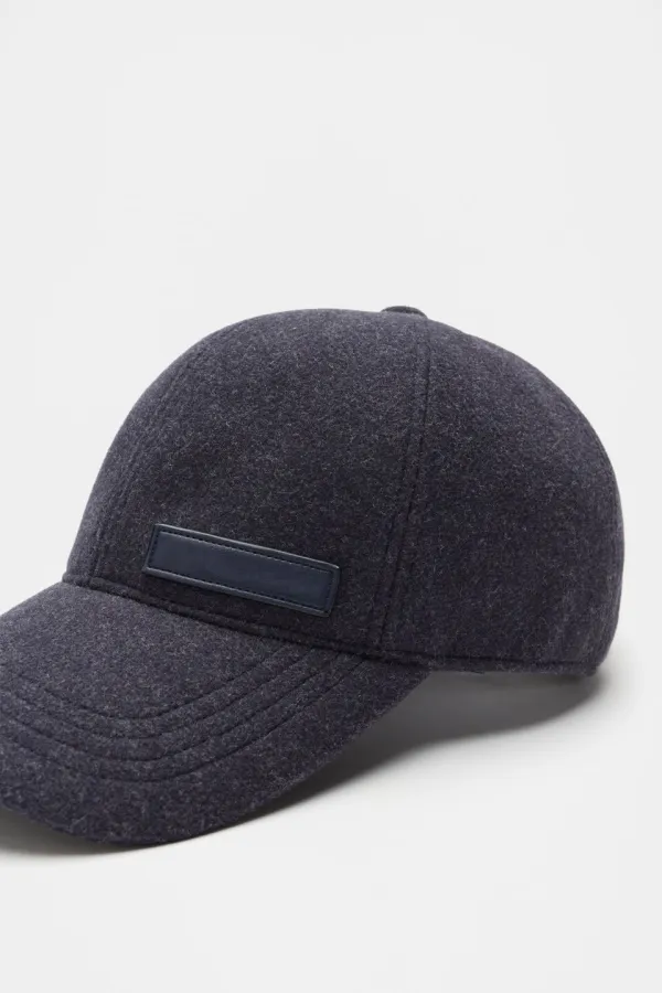 Dark Blue Basic Felt Cap