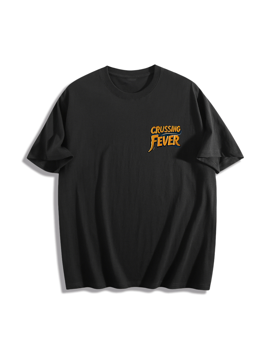 Dual Sided Crossing Fever Graphic T-Shirt