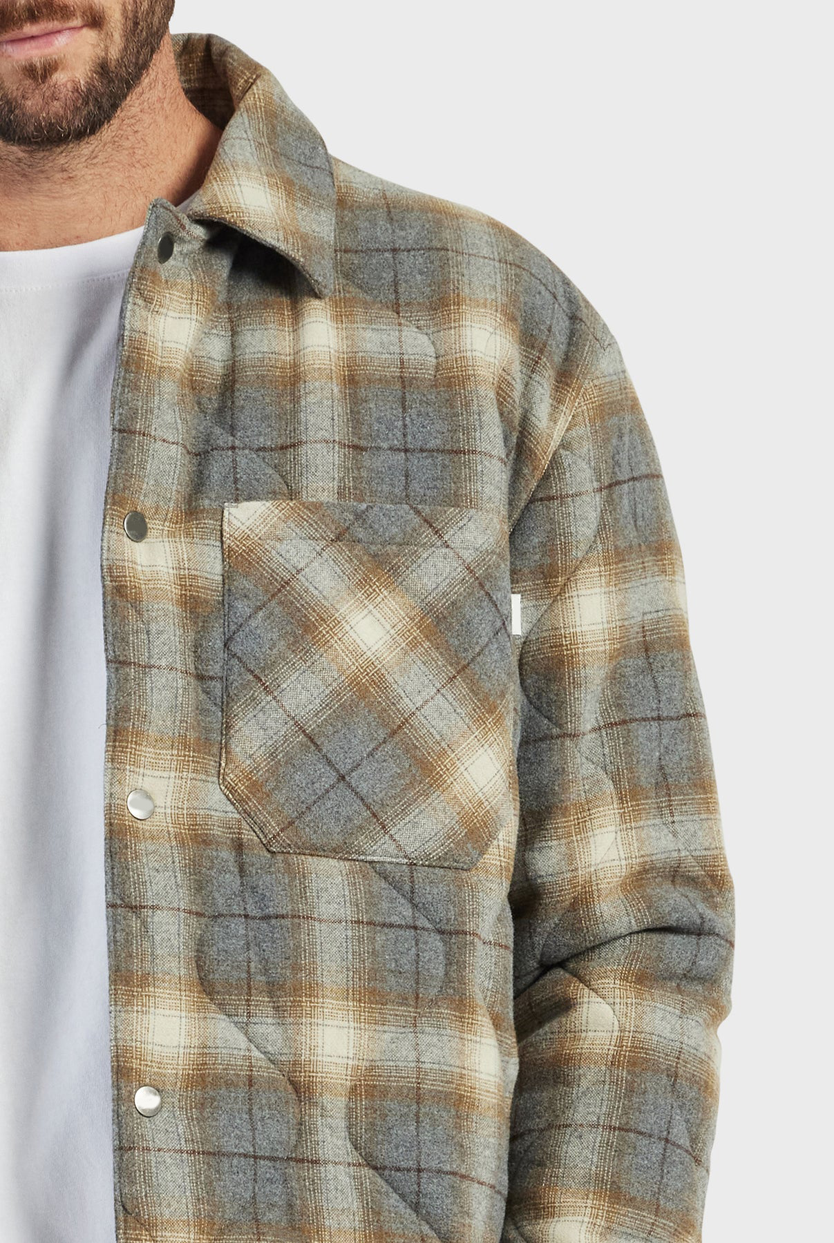 Plymouth Quilted Jacket-Titanium grey