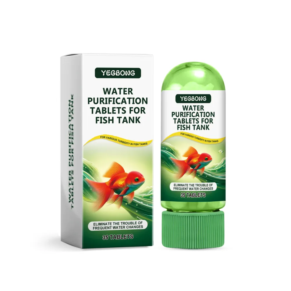 Yegbong fish tank water purification tablets are specially designed for cleaning, deodorizing, removing algae, stains and sludge in fish ponds 2pcs