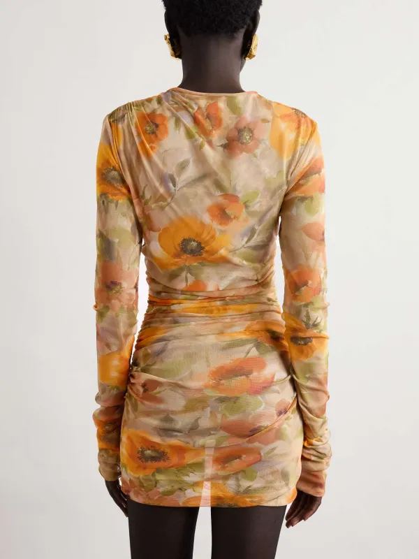 Floral Round Neck Dress
