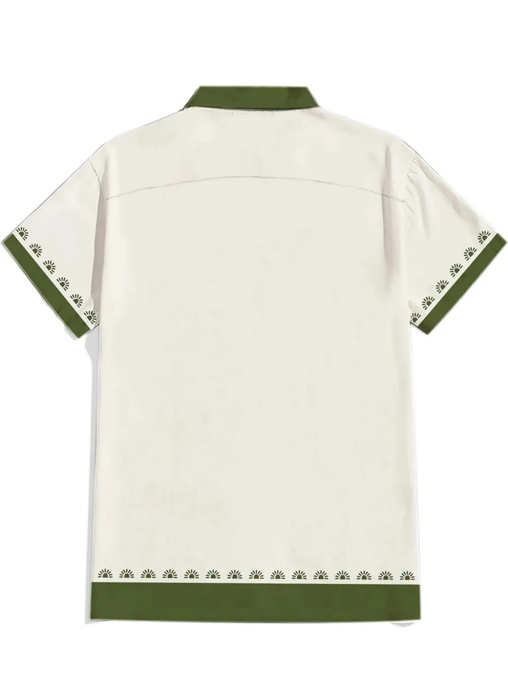 Coconut Tree And Snake - 100% Cotton Cuban Collar Shirt