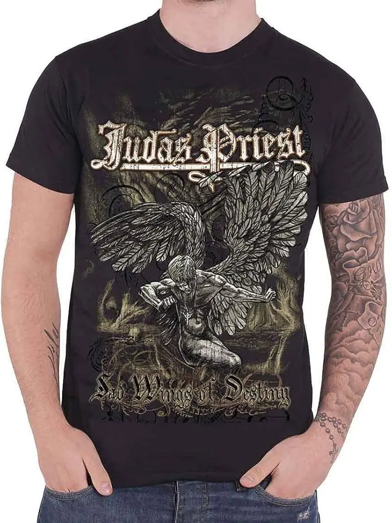 Men's Sad Wings Printed Round Neck T-Shirt