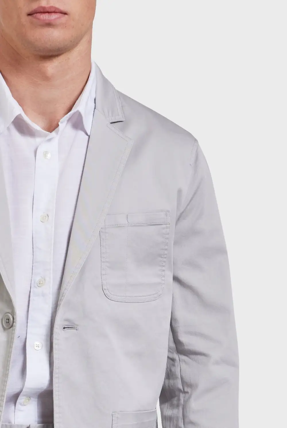 Stone Cotton Blazer