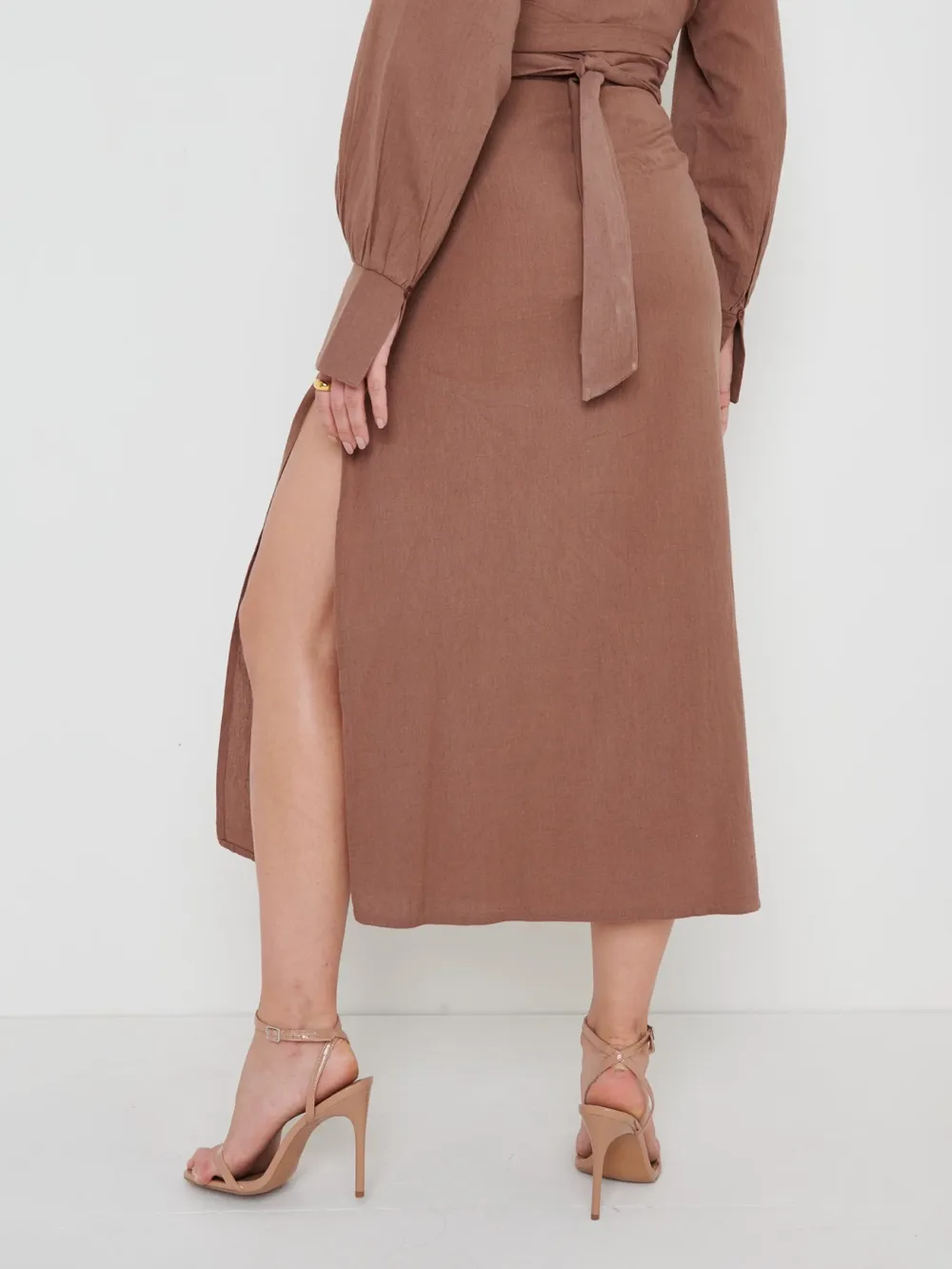 Cotton&Linen Ruched Skirt