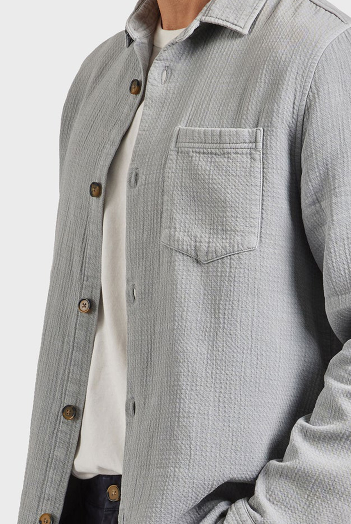Charter Overshirt-Vapour blue