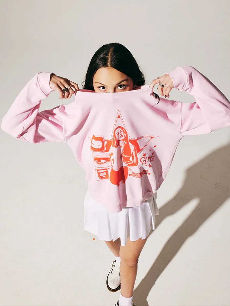 GUTS World Tour Crewneck Pullover In Pink