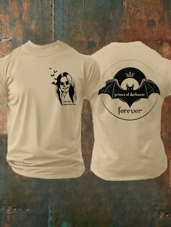Men'S Prince Of Darkness Forever Rip Legend Ozzy Osbourne Memorial Tee