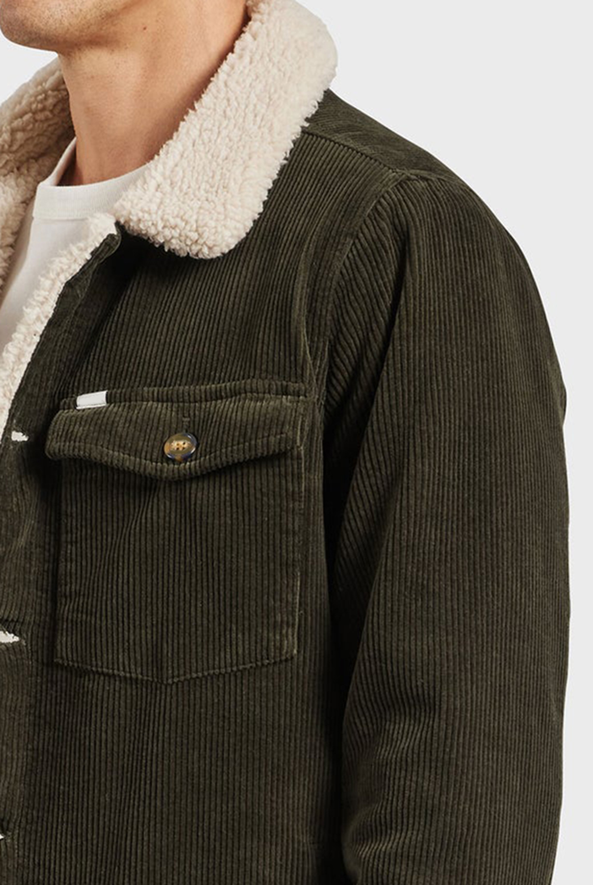 Quincy Cord Jacket-Forest green