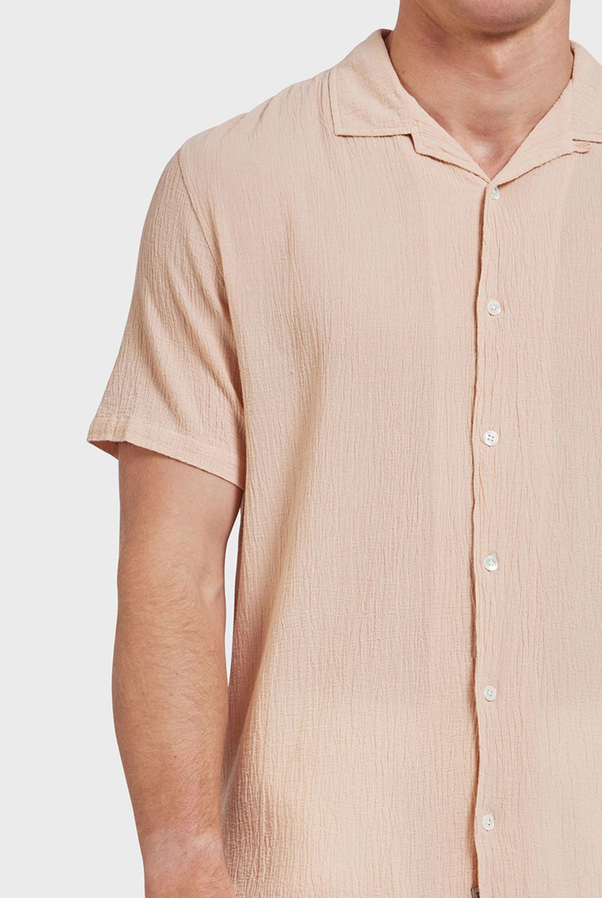 Bedford Short Sleeve Shirt- Peach