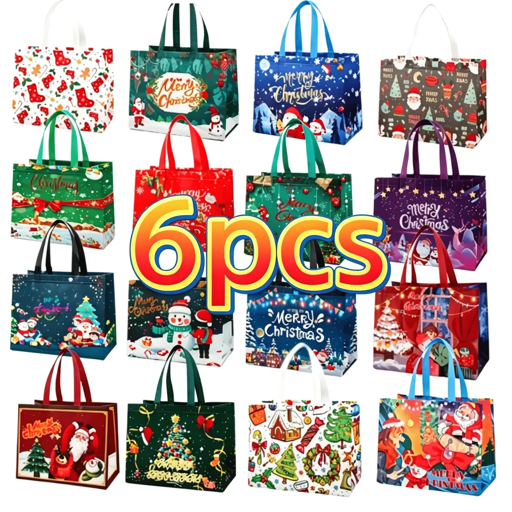Large Unisex Multifunctional Non-Woven Christmas Gift   Bag with Handles