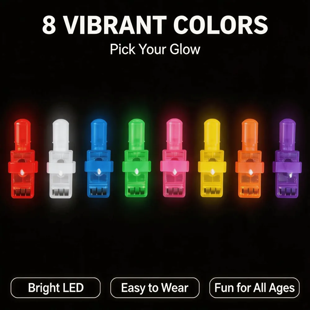 Halloween LED Projection Finger Lights 8pcs/16pcs/24pcs/32pcs