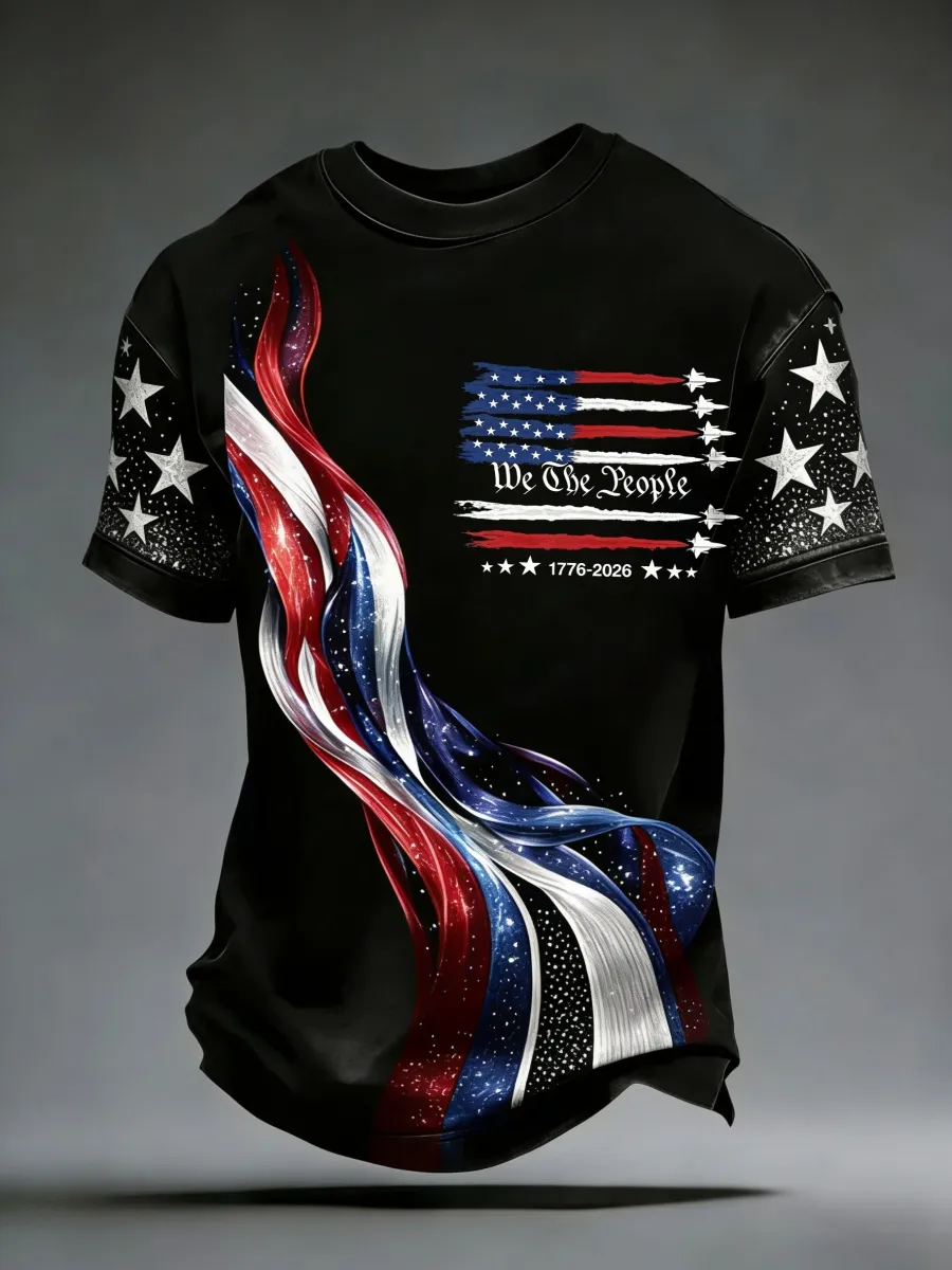 Men's We the People Commemorative Print Casual T-Shirt