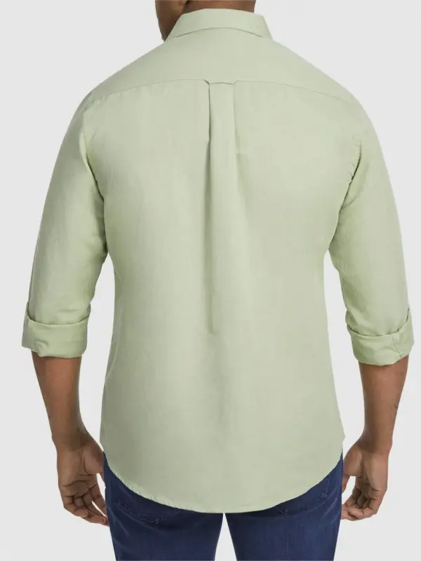 Business Casual Fit Linen Long Sleeve Shirts