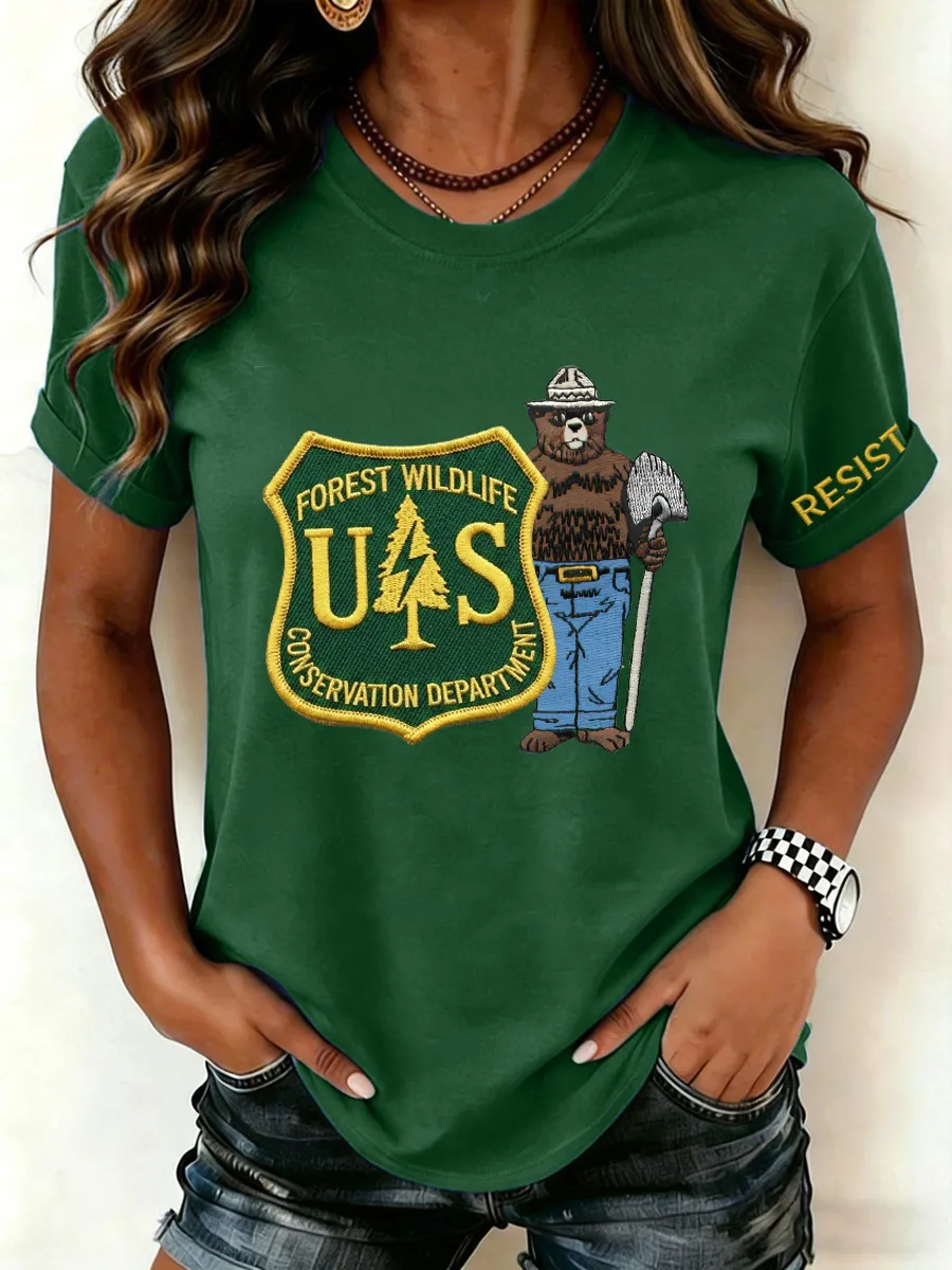 Women's Resist Bear Print T-shirt