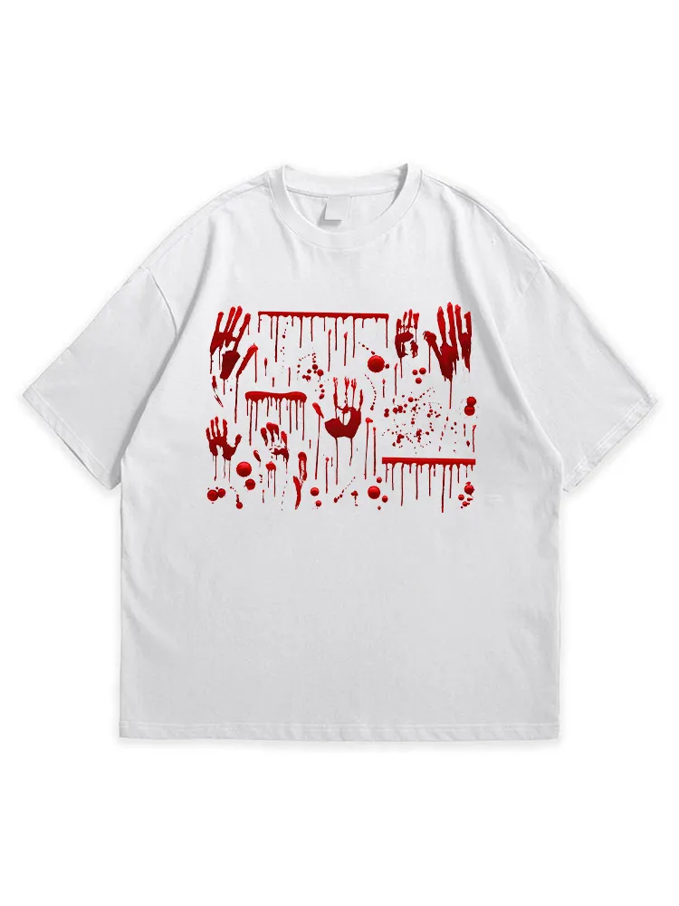 Men'S Halloween Artistic Personality Simple Round Neck  T-Shirt