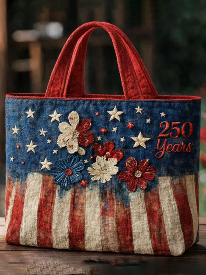 Women'S Retro Independence Day Printed Daily Casual Portable Handbag
