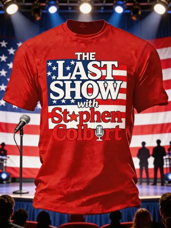 Men's Retro Last Show Lover Print T-Shirt