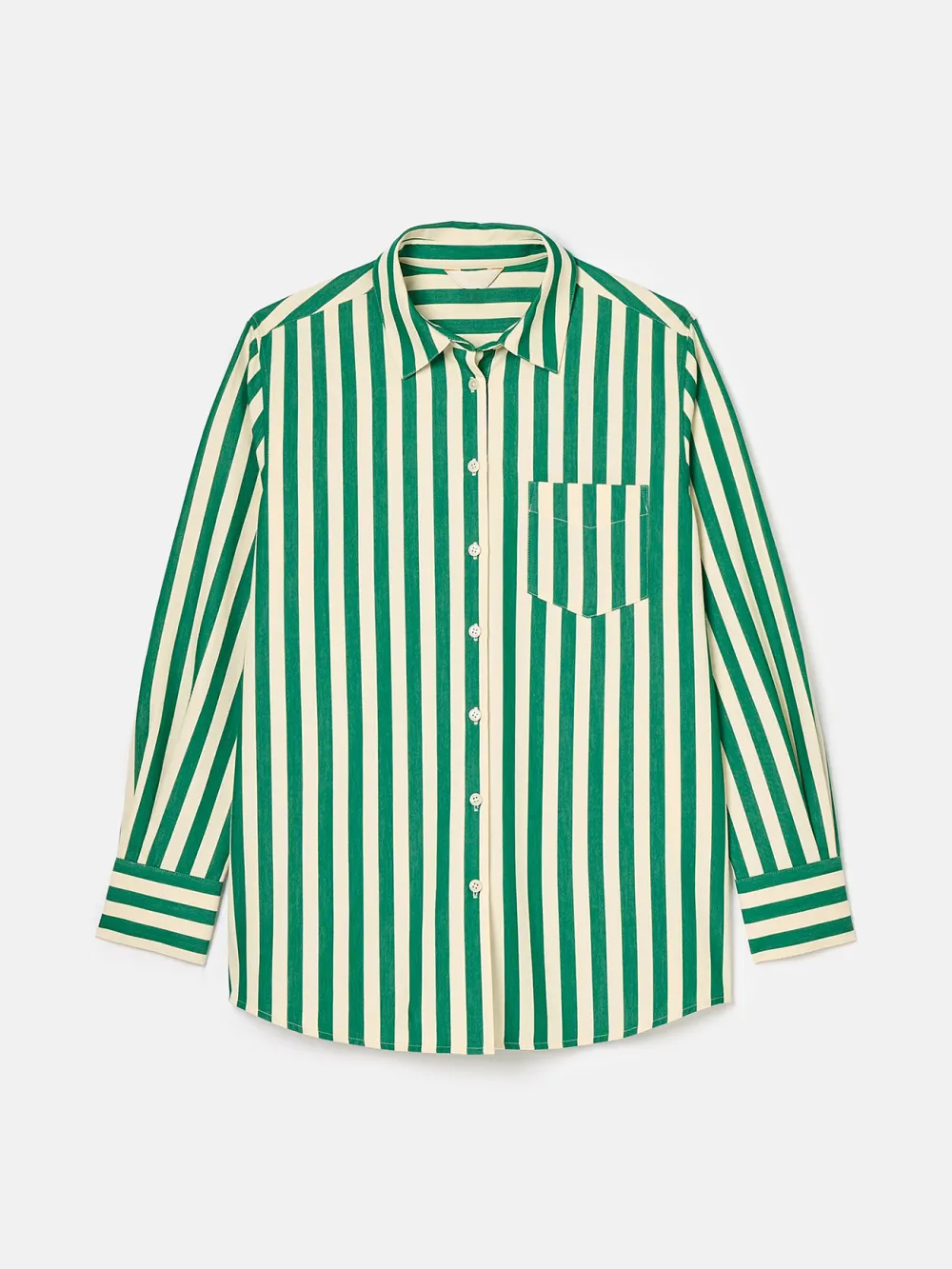 Green & Cream Stripe Shirt