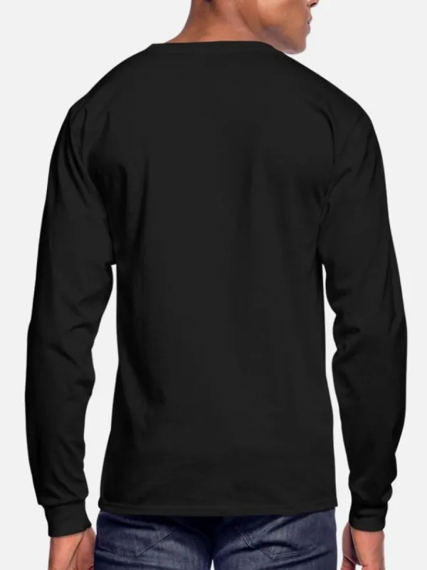Men's Casual Long-Sleeved T-Shirt With Five-Pointed Star Print
