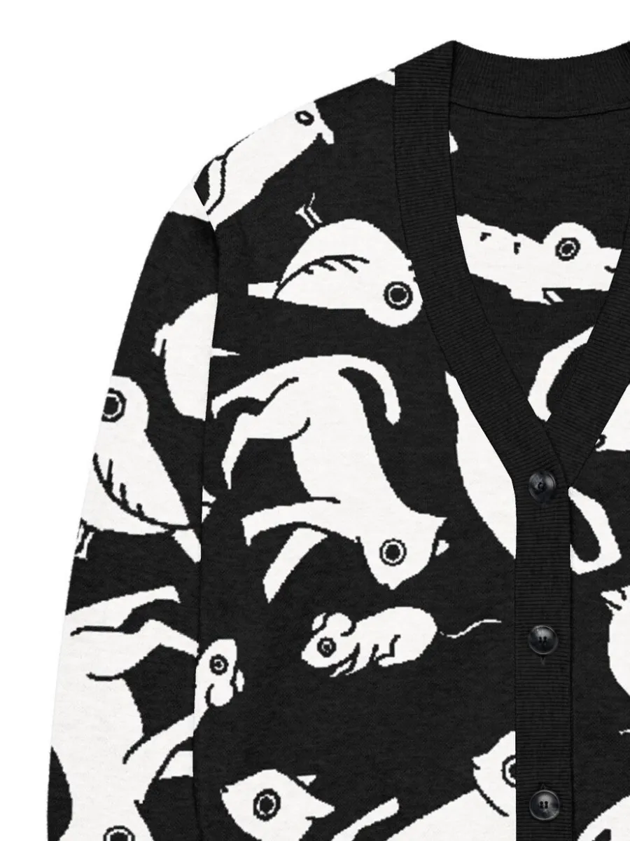 Graphic Animal Print Cardigan