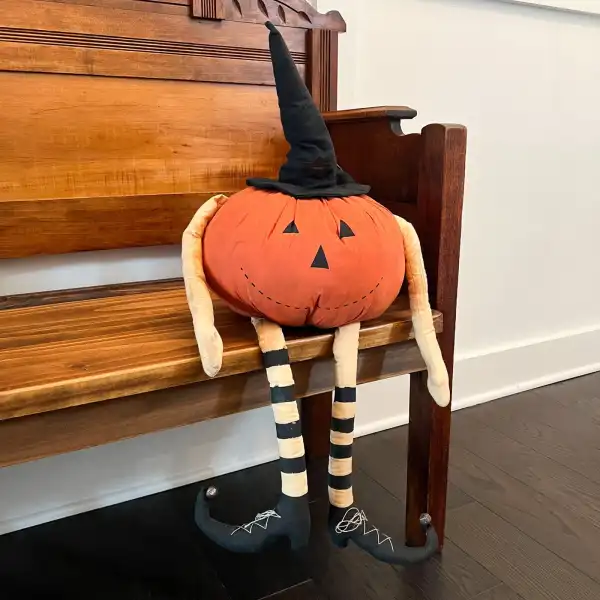 Soft Plush Illuminated Pumpkin Decor Doll