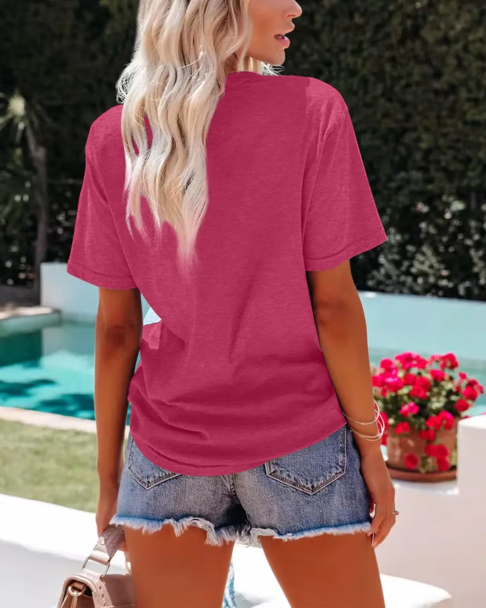 Rose Flower Print T-shirt