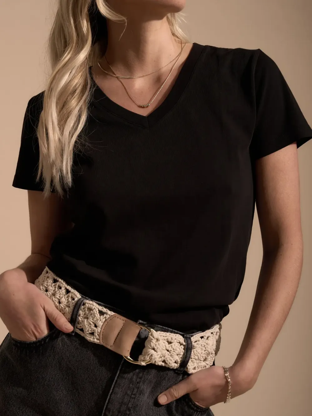 Elementary Organic/Pima Cotton V Neck Tee