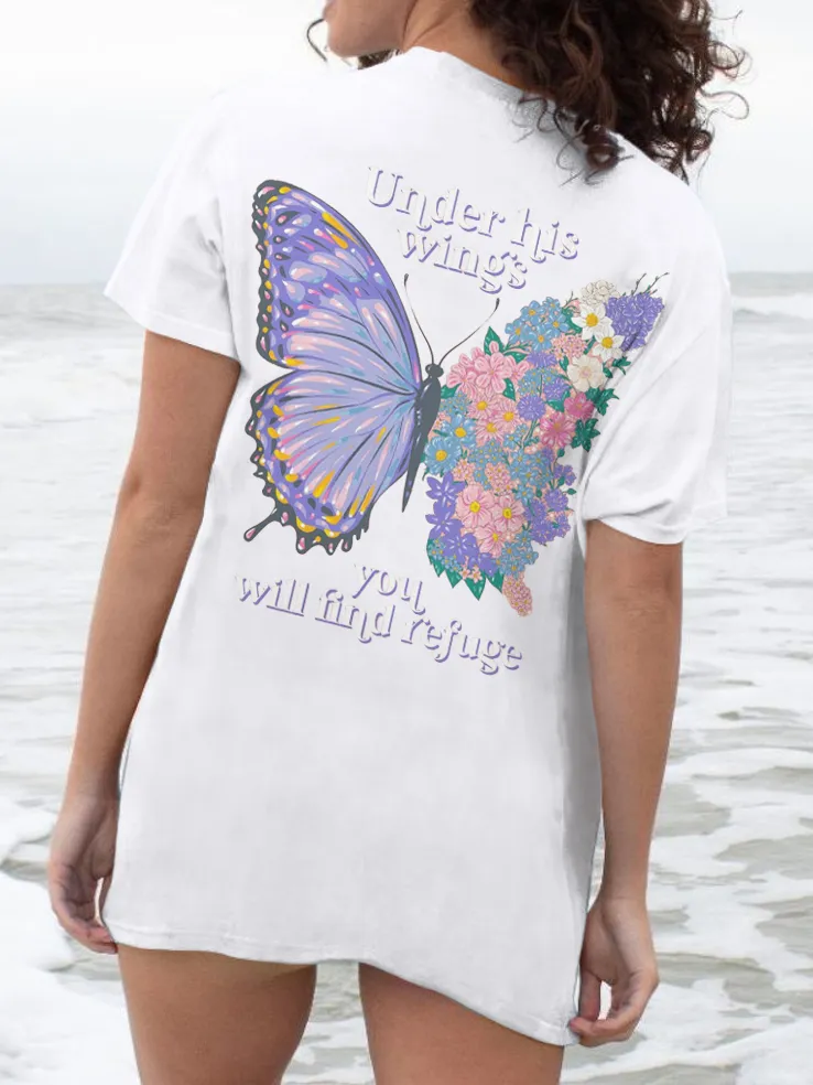 Butterfly And Inspirational Quote Tee