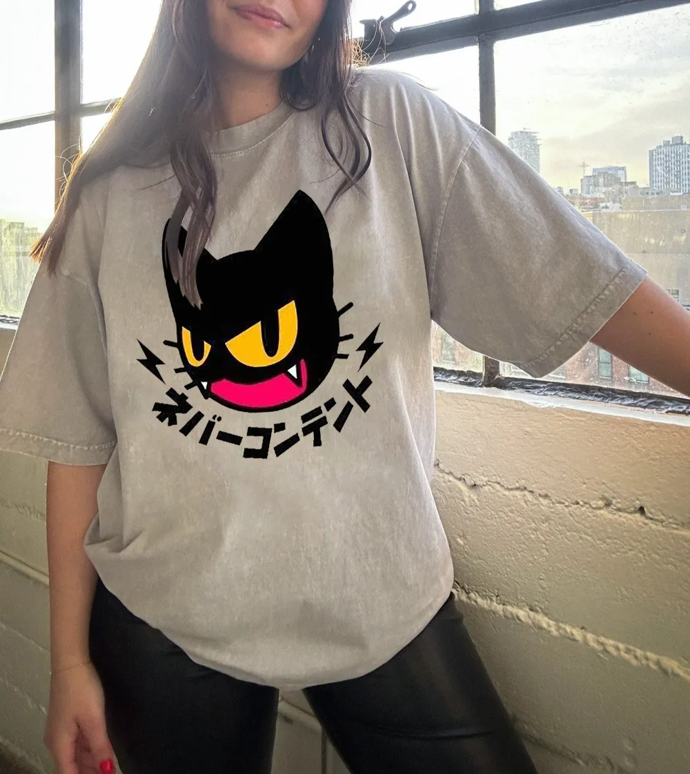 Women's Art Cat Printed T-shirt