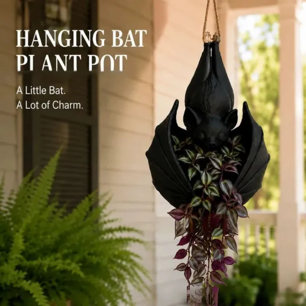 Halloween Hanging Bat Plant Pot Plant Stand