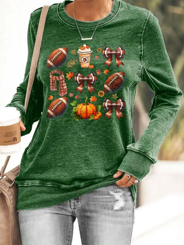 Rugby Crew Neck Long Sleeve Sweatshirts