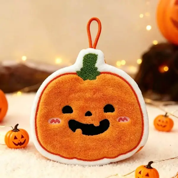 1Pcs Halloween Hanging Coral Fleece Hand Towel