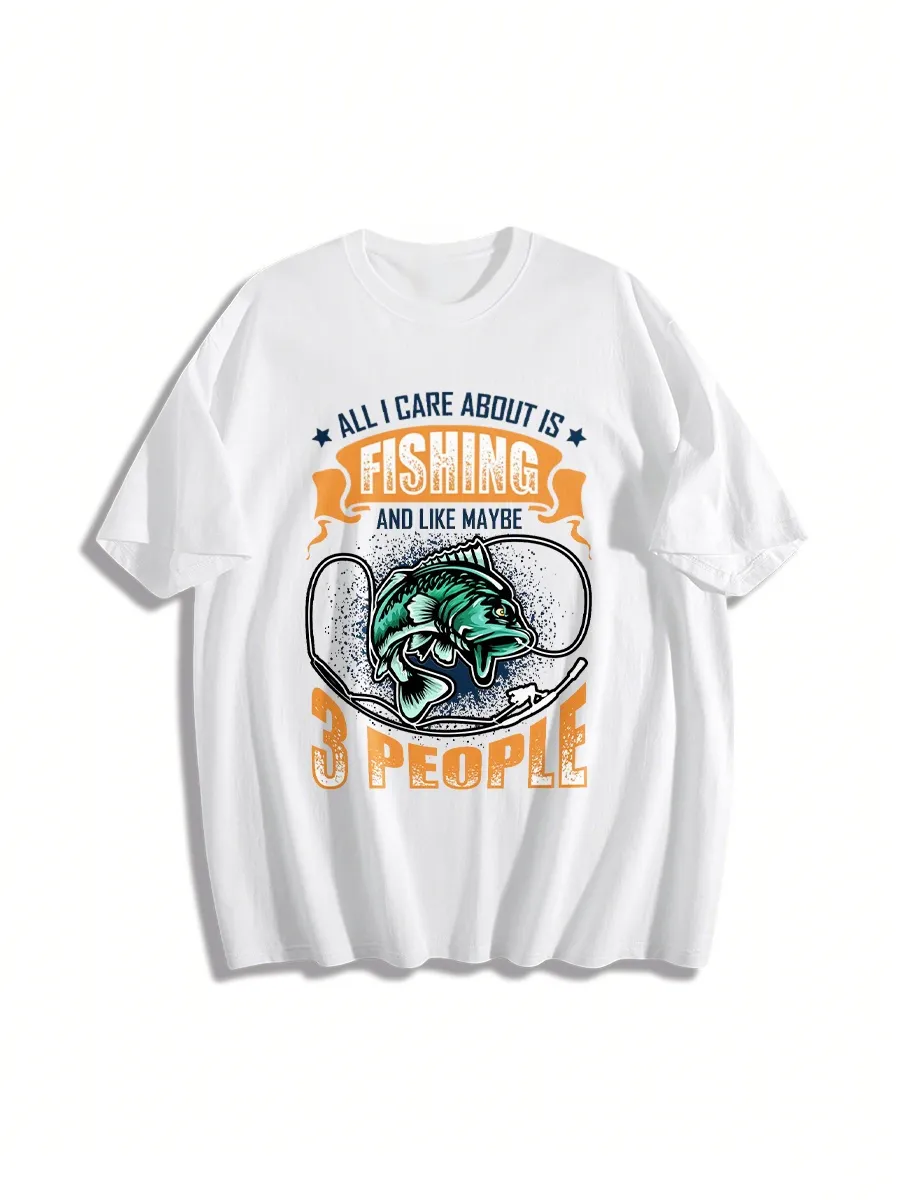 Fishing Centric Care About Graphic T-Shirt
