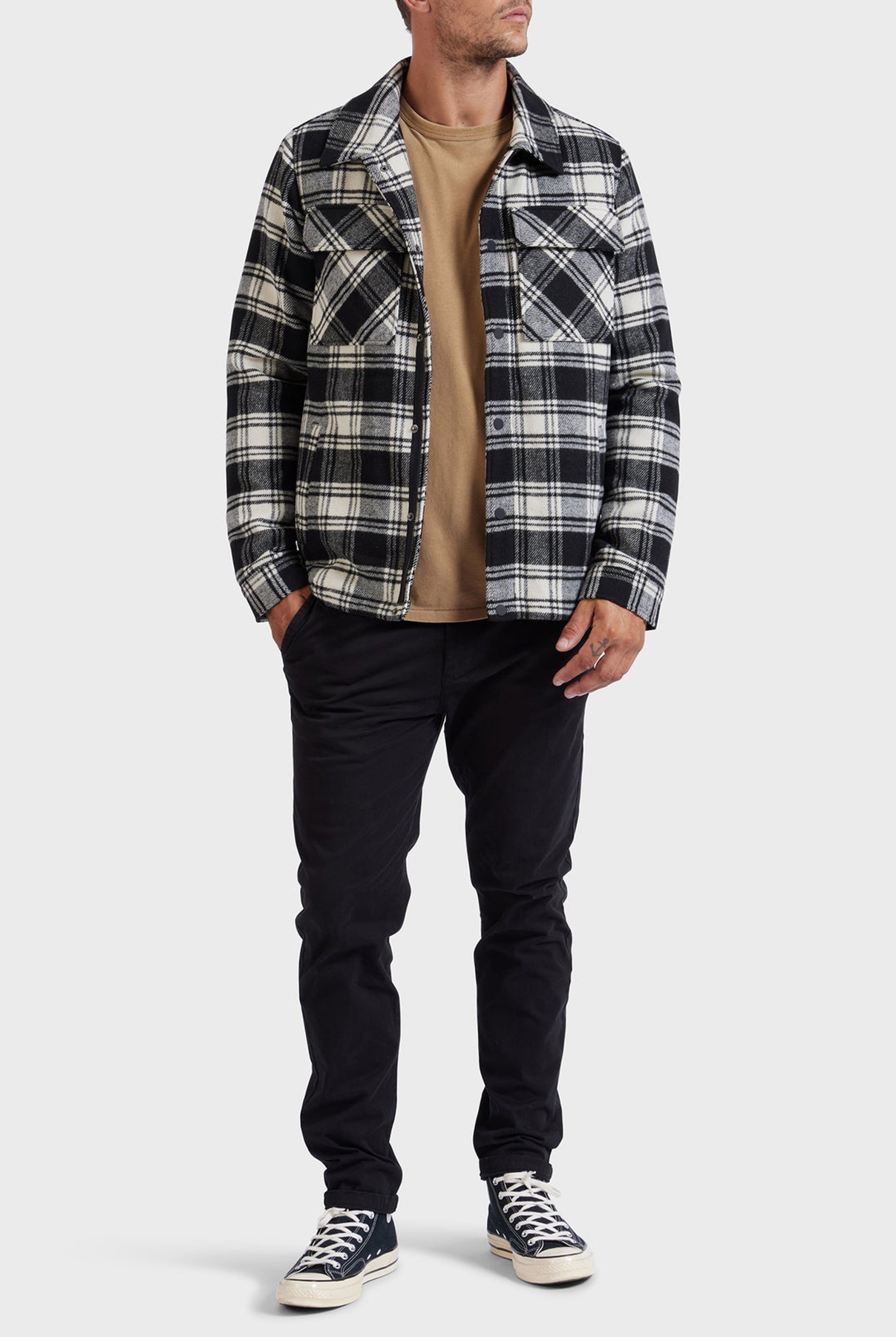 Idaho Jacket-Black/white