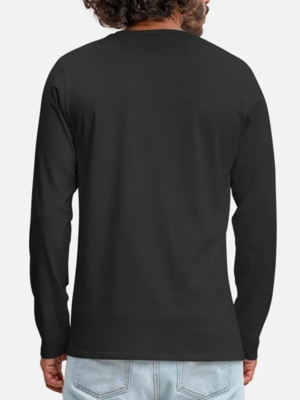 Men's Long-Sleeved T-Shirt With Colored Shadow Letter Prints
