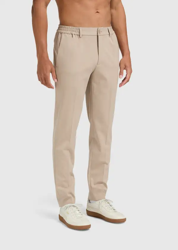 Textured Straight Trousers