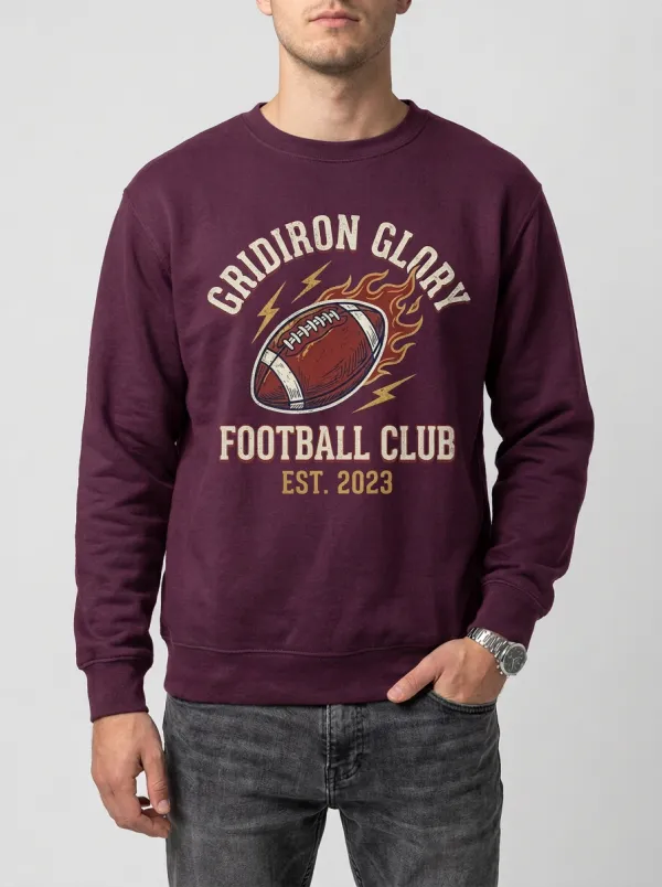 Glory Flaming Ball Football Graphic Sweatshirt