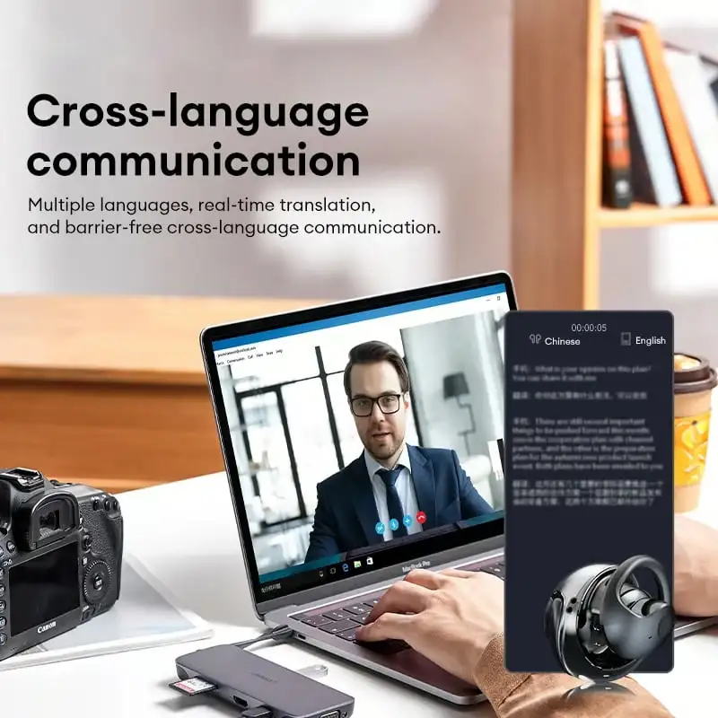 🏆LAST DAY SALE 60% OFF⏰AI Translation T26 Pro Wireless Bluetooth Translation Earbuds